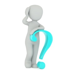 Figur mit Fragezeichen