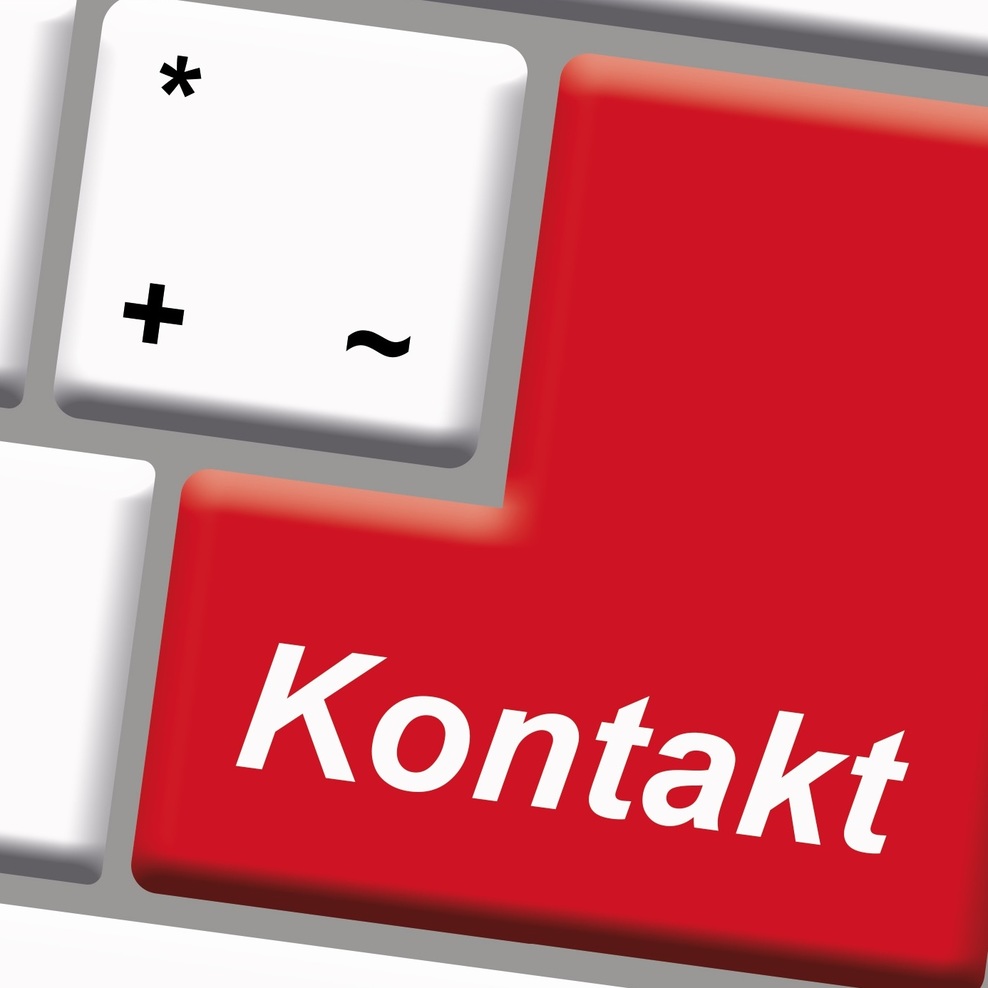 Grafik einer Tastatur mit Kontakt statt Enter